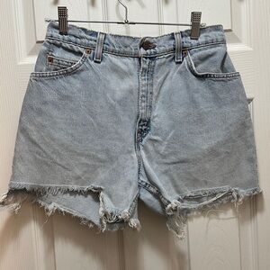Levi's Light Blue Frayed Women’s Jean Shorts
